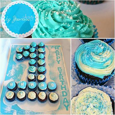 Happy 1st birthday Cupcake  - Cake by Cake design by youmna 