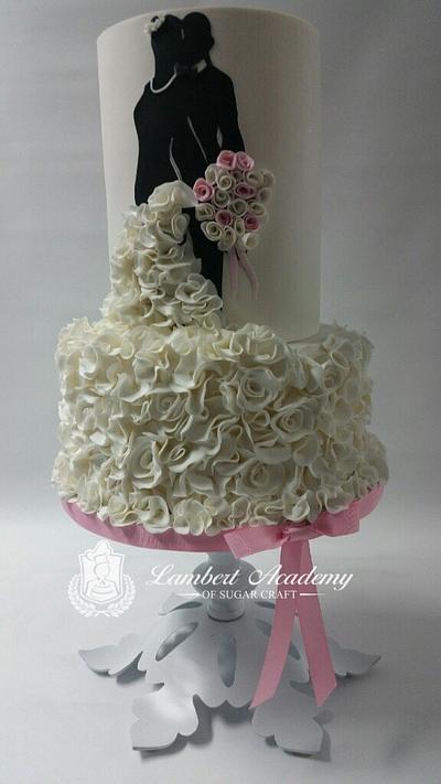 Silhouette Wedding Cake - Cake by Lesi Lambert - Lambert Academy of Sugar Craft