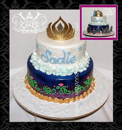 Frozen themed cake - Cake by Occasional Cakes