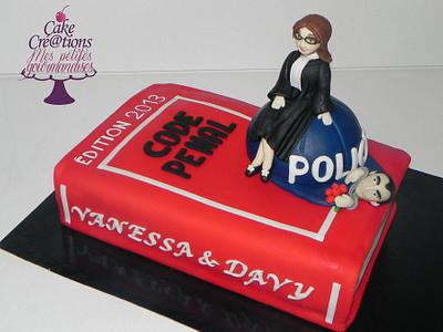 cake pacs humoristique lawyer and policeman - Cake by cendrine