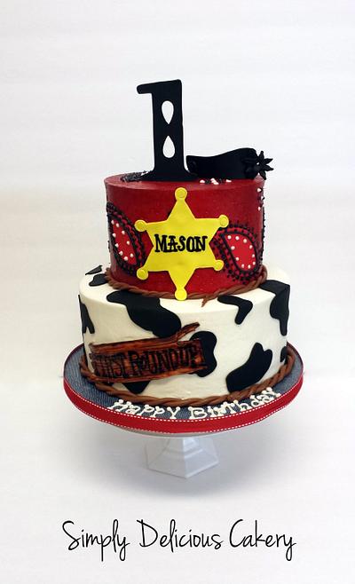 Little Cowboys 1st Birthday  - Cake by Simply Delicious Cakery