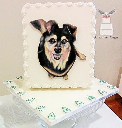 Dog Painted Cake - Cake by Cláud' Art Sugar