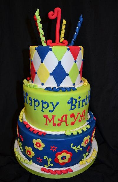 First Birthday Cake - Cake by Jenny Kennedy Jenny's Haute Cakes