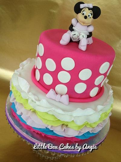 Minnie Mouse Ruffle Cake - Cake by Little Box Cakes by Angie