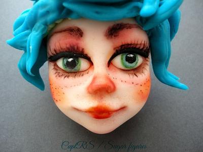 "Clown girl " New Sugar Face - Cake by M Sugar Doll