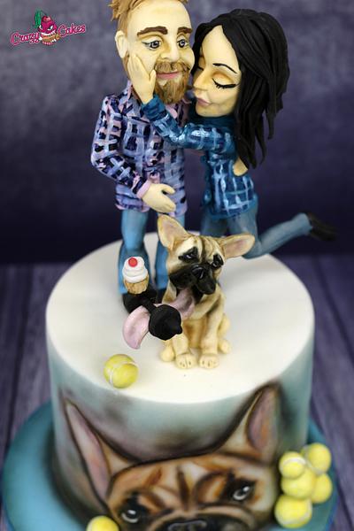 French bulldog and  family - Cake by crazycakes