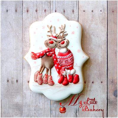 Christmas deers - Cake by Nadia "My Little Bakery"