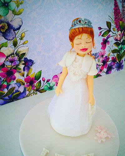 Communion cake and topper  - Cake by Sharon Deane 