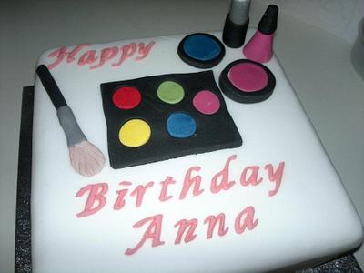 Makup Birthday Cake - Cake by NinasCakes