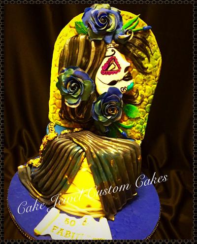Sugar Skull theme Cake - Cake by Cake Jewel Custom Cakes