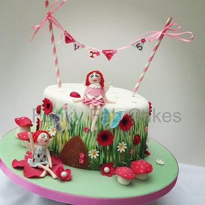 Fairies birthday cake - Cake by funkyfabcakes