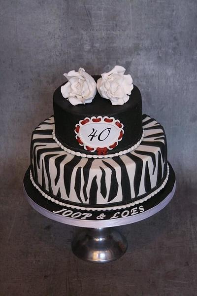 Zebra print - Cake by Bonzzz