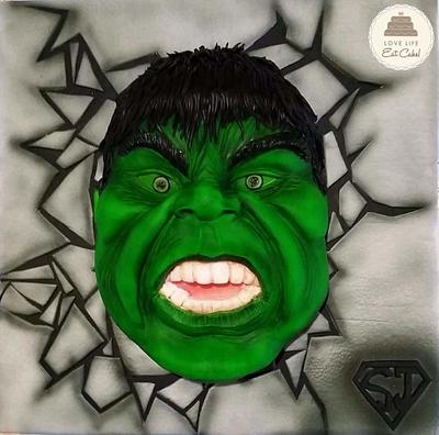 The Incredible Hulk - Baking for Superjosh collaboration  - Cake by Love Life, Eat Cake! by Michele
