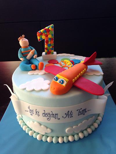 Baby and a plane  - Cake by Cake Lounge 