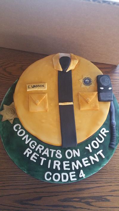 Police Officer Retirement  - Cake by DaisysBakeshop