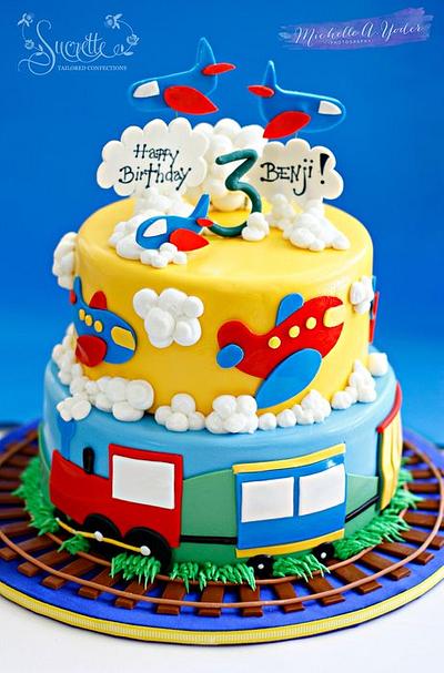 Plane and Trains - Cake by Sucrette, Tailored Confections