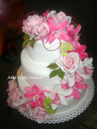 Wedding cake - Cake by AdkasCakesCreations