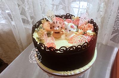 Anniversary Kitty Cake - Cake by Sugar Snake Cake