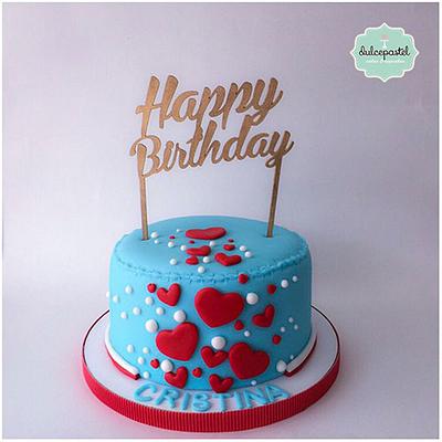 Torta de Corazones - Heart Cake - Cake by Dulcepastel.com