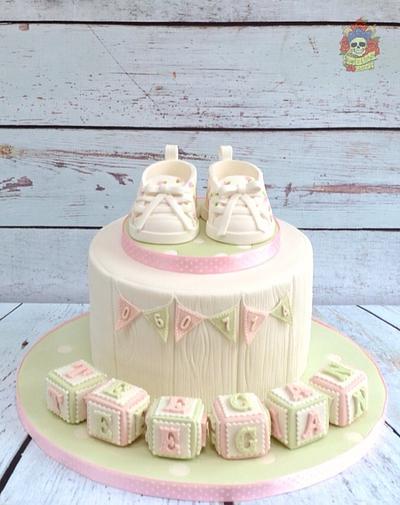 Cute vintage christening cake - Cake by Karen Keaney