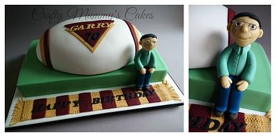 Rugby theme cake - Cake by CraftyMummysCakes (Tracy-Anne)