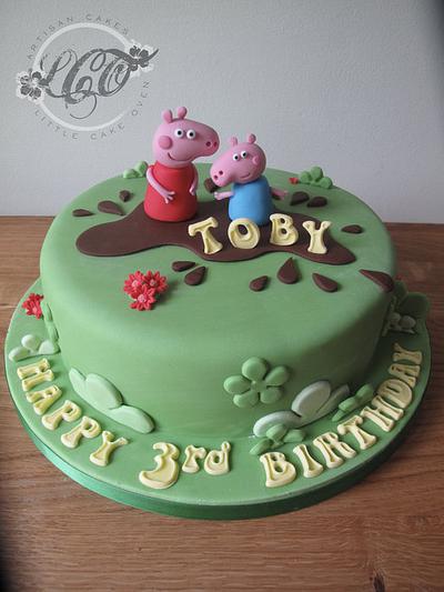 peppa Pig and George - Cake by Littlecakeoven