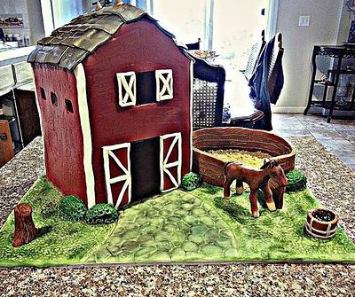 Barn  - Cake by Norma Angelica Garcia