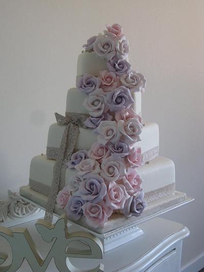 Rose Cascade - Cake by The Vintage Baker