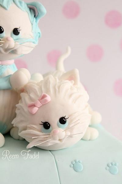 Little Kittens - Cake by ReemFadelCakes