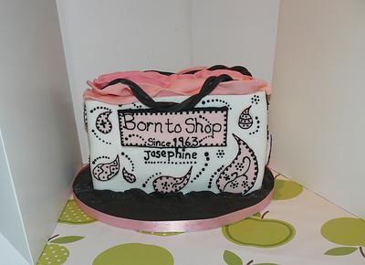 Born to shop Bag cake and Shoe cupcakes  - Cake by Krazy Kupcakes 