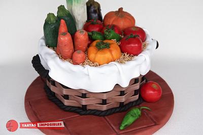 Another realistic vegetable basket cake - Cake by Tartas Imposibles