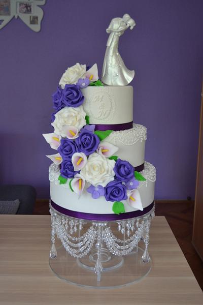 Purple wedding cake - Cake by Zaklina