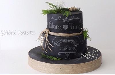 Chalkboard Wedding Cake - Cake by Sihirli Pastane