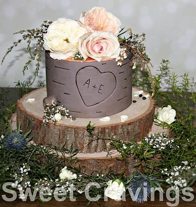 Grey Birch Wedding - Cake by mycravings