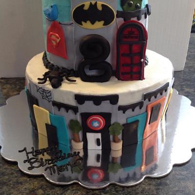 Super Hero Town! - Cake by Charise Viccarone~ The Flour Bouquet Co.