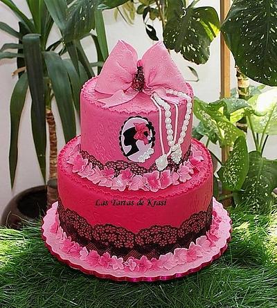 bolo de dois andares barbie