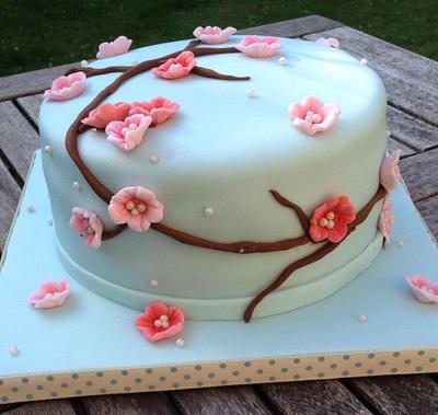 Cherry Blossom Cake - Cake by AlwaysTimeForCake