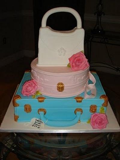 Travel themed bridal shower cake - Cake by SweetEatsCakes