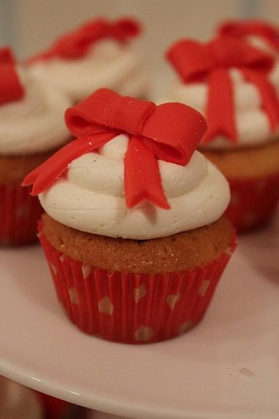 Red Bow Cupcakes - Cake by Strawberry Lane Cake Company