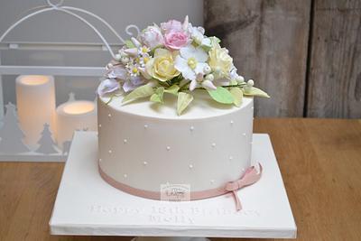 Floral Bouquet Cake - Cake by The Old Manor House Bakery - Lisa Kirk
