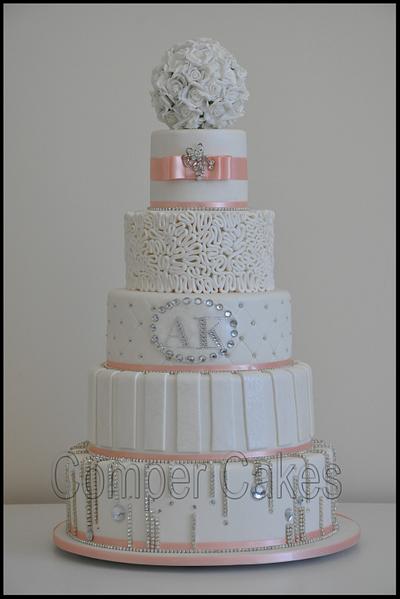 wedding cake 5 tiers  - Cake by Comper Cakes