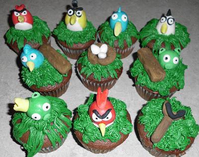 Angry Bird Cupcakes - Cake by Carrie Freeman