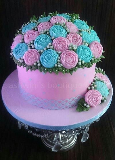 Pink & Blue - Cake by Ashwini Tupe