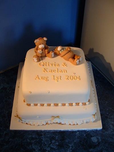 Teddy Christening cake - Cake by Helen Geraghty