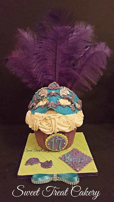 Masquerade giant cupcake  - Cake by Sweet Treat Cakery