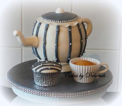 Teapot,cup,cupcake - Cake by cakesbydeborah