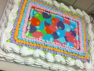 Balloon Birthday Cake  - Cake by cakes by khandra