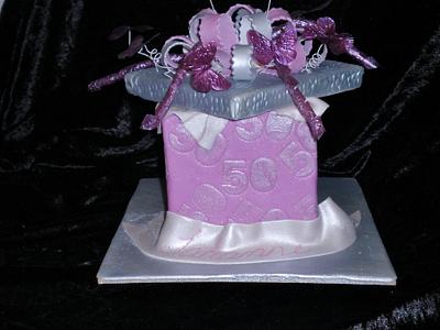 50th Present Cake - Cake by Sugarart Cakes