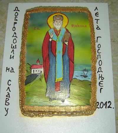 St. Nicholas Icon - Cake by Katarina