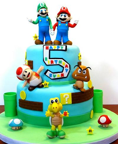 Mario Brothers  - Cake by BellaCakes & Confections